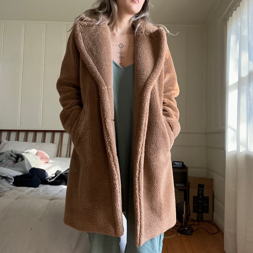 GAP long teddy coat